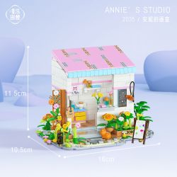 WEILE CHUANGXIANG 2035 non  STUDIO CỦA ANNIE bộ đồ chơi xếp lắp ráp ghép mô hình Disney Princess FAIRYTALE TOWN ANNIE'S STUDIO Công Chúa
