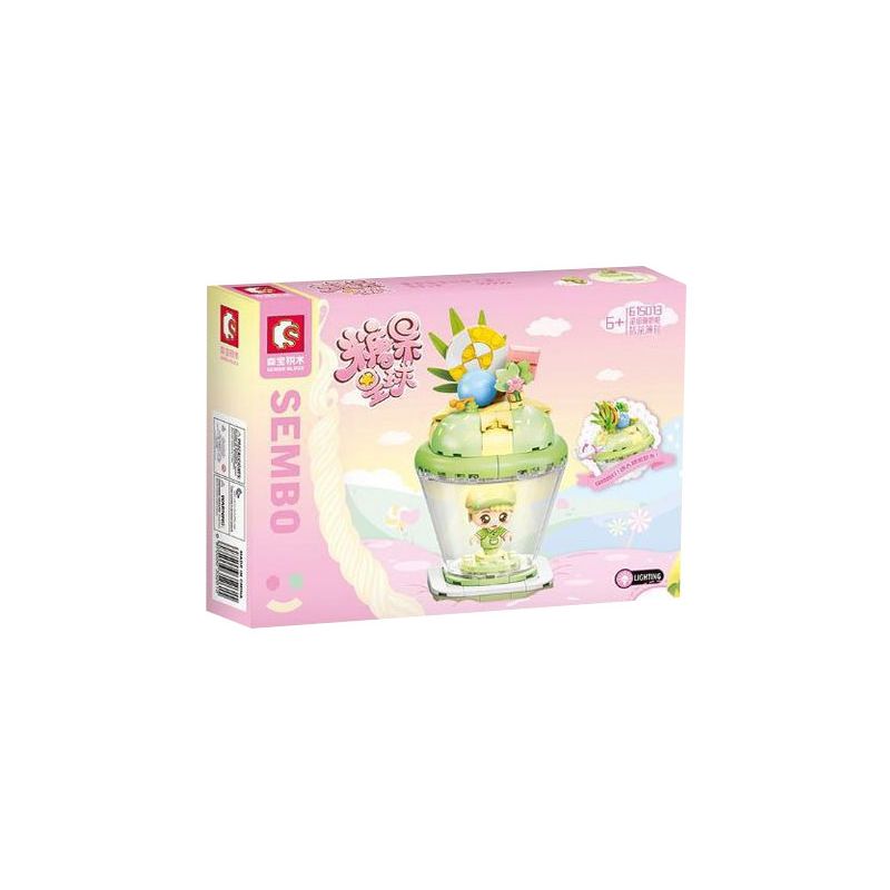 SEMBO 615013 non  MATCHA BẠC HÀ bộ đồ chơi xếp lắp ráp ghép mô hình Candy Planet Hành Tinh Kẹo Nghọt 138 khối