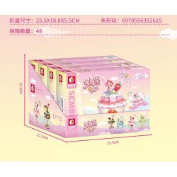 SEMBO 615013 non  MATCHA BẠC HÀ bộ đồ chơi xếp lắp ráp ghép mô hình Candy Planet Hành Tinh Kẹo Nghọt 138 khối