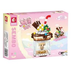 SEMBO 615012 non  NGƯỜI YÊU CA CAO bộ đồ chơi xếp lắp ráp ghép mô hình Candy Planet Hành Tinh Kẹo Nghọt 194 khối