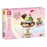 SEMBO 615012 non  NGƯỜI YÊU CA CAO bộ đồ chơi xếp lắp ráp ghép mô hình Candy Planet Hành Tinh Kẹo Nghọt 194 khối
