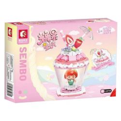 SEMBO 615011 non  KEM MÂM XÔI bộ đồ chơi xếp lắp ráp ghép mô hình Candy Planet Hành Tinh Kẹo Nghọt 144 khối