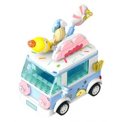 SEMBO 615004 non  KẸO QUE bộ đồ chơi xếp lắp ráp ghép mô hình Candy Planet Hành Tinh Kẹo Nghọt 148 khối