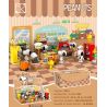 HSANHE CACO S016 non  SNOOPY 8 PHONG CÁCH bộ đồ chơi xếp lắp ráp ghép mô hình PEANUTS SNOOPY Chú Chó Trắng 853 khối