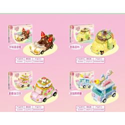 SEMBO 615002 non  MIẾNG MOUSSE NGỌT NGÀO bộ đồ chơi xếp lắp ráp ghép mô hình Candy Planet Hành Tinh Kẹo Nghọt 125 khối
