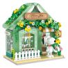 HSANHE CACO S014 non  CỬA HÀNG HOA bộ đồ chơi xếp lắp ráp ghép mô hình Snoopy PEANUTS SNOOPY FLOWER SHOP Chú Chó 438 khối