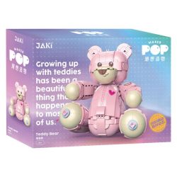 JAKI JK8133 8133 JK8135 8135 non  GẤU BÔNG MÀU HỒNG bộ đồ chơi xếp lắp ráp ghép mô hình Valentine's Day Lễ Tình Nhân