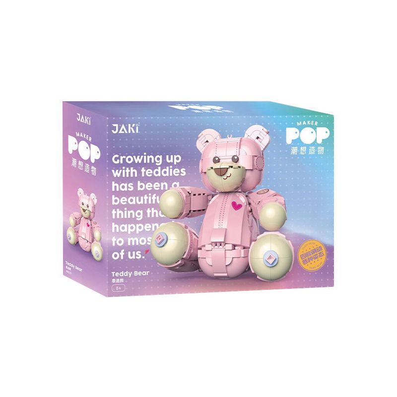 JAKI JK8133 8133 JK8135 8135 non  GẤU BÔNG MÀU HỒNG bộ đồ chơi xếp lắp ráp ghép mô hình Valentine's Day Lễ Tình Nhân