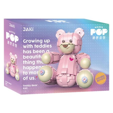 JAKI JK8133 8133 JK8135 8135 non  GẤU BÔNG MÀU HỒNG bộ đồ chơi xếp lắp ráp ghép mô hình Valentine's Day Lễ Tình Nhân