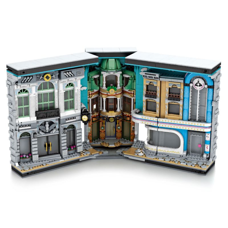 REOBRIX 66032 non  GÓC NHÌN ĐƯỜNG PHỐ bộ đồ chơi xếp lắp ráp ghép mô hình Architecture STREETSCAPE BOOK OF ARCHITECTURE Công Trình Kiến Trúc 3108 khối