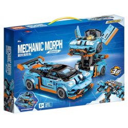 LWCK 60057 non  XE BIẾN HÌNH LAMBORGHINI EDV bộ đồ chơi xếp lắp ráp ghép mô hình Mecha MECHANIC MORPH Người Máy 488 khối