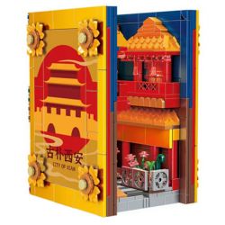 FAIR 6779 non  NHÀ SÁCH CỔ TÂY AN bộ đồ chơi xếp lắp ráp ghép mô hình STREETSCAPE 799 khối