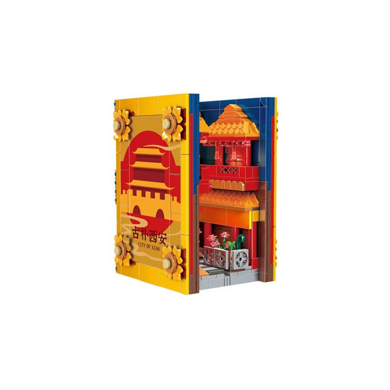 FAIR 6779 non  NHÀ SÁCH CỔ TÂY AN bộ đồ chơi xếp lắp ráp ghép mô hình STREETSCAPE 799 khối