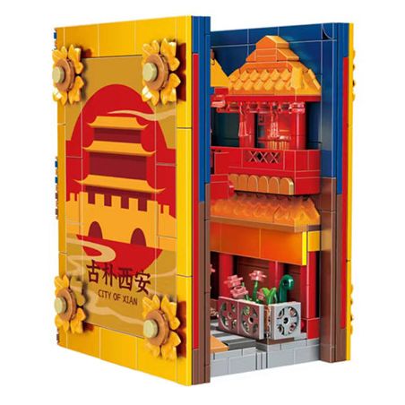 FAIR 6779 non  NHÀ SÁCH CỔ TÂY AN bộ đồ chơi xếp lắp ráp ghép mô hình STREETSCAPE 799 khối