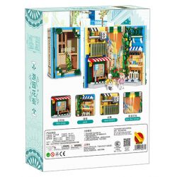 FAIR 6777 non  VƯỜN HOA ĐƯỜNG BOOKEND bộ đồ chơi xếp lắp ráp ghép mô hình STREETSCAPE 870 khối