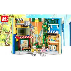FAIR 6777 non  VƯỜN HOA ĐƯỜNG BOOKEND bộ đồ chơi xếp lắp ráp ghép mô hình STREETSCAPE 870 khối