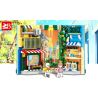 FAIR 6777 non  VƯỜN HOA ĐƯỜNG BOOKEND bộ đồ chơi xếp lắp ráp ghép mô hình STREETSCAPE 870 khối