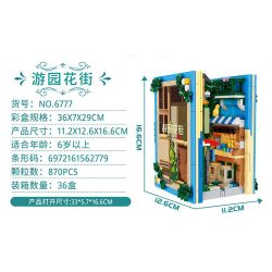 FAIR 6777 non  VƯỜN HOA ĐƯỜNG BOOKEND bộ đồ chơi xếp lắp ráp ghép mô hình STREETSCAPE 870 khối