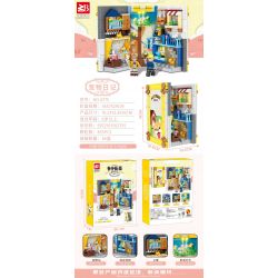 FAIR 6775 non  SỔ NHẬT KÝ THÚ CƯNG bộ đồ chơi xếp lắp ráp ghép mô hình STREETSCAPE 855 khối