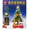 TREE HEIGHT JXL804 non  HỘP NHẠC CÂY THÔNG GIÁNG SINH ÂM bộ đồ chơi xếp lắp ráp ghép mô hình Creator MUSIC CHRISTMARS TREE Sáng Tạo 549 khối