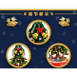 TREE HEIGHT JXL804 non  HỘP NHẠC CÂY THÔNG GIÁNG SINH ÂM bộ đồ chơi xếp lắp ráp ghép mô hình Creator MUSIC CHRISTMARS TREE Sáng Tạo 549 khối