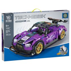 KUYU MOXING 10040 non  XE THỂ THAO MÀU TÍM LÙI tỷ lệ 1:18 bộ đồ chơi xếp lắp ráp ghép mô hình Mini Racing Pacemaker Đua Xe Mini 406 khối