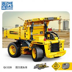 ZHEGAO QL1228 1228 non  XE BEN LÙI bộ đồ chơi xếp lắp ráp ghép mô hình ENGINEERING TRUCK 415 khối