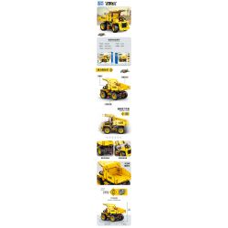 ZHEGAO QL1228 1228 non  XE BEN LÙI bộ đồ chơi xếp lắp ráp ghép mô hình ENGINEERING TRUCK 415 khối