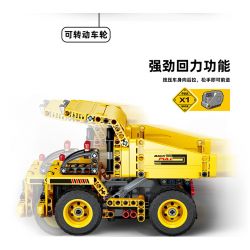 ZHEGAO QL1228 1228 non  XE BEN LÙI bộ đồ chơi xếp lắp ráp ghép mô hình ENGINEERING TRUCK 415 khối