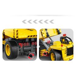 ZHEGAO QL1228 1228 non  XE BEN LÙI bộ đồ chơi xếp lắp ráp ghép mô hình ENGINEERING TRUCK 415 khối