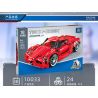 KUYU MOXING 10033 non  XE THỂ THAO MÀU ĐỎ LÙI tỷ lệ 1:18 bộ đồ chơi xếp lắp ráp ghép mô hình Mini Racing Pacemaker Đua Xe Mini 405 khối