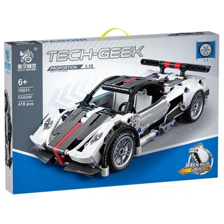 KUYU MOXING 10031 non  XE ZONDA LÙI tỷ lệ 1:18 bộ đồ chơi xếp lắp ráp ghép mô hình Mini Racing Pacemaker PAGANI ZONDA Đua Xe Mini 418 khối