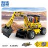 ZHEGAO QL1227 1227 non  KÉO LÙI MÁY XÚC Ô TÔ bộ đồ chơi xếp lắp ráp ghép mô hình ENGINEERING TRUCK 411 khối