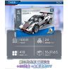 KUYU MOXING 10031 non  XE ZONDA LÙI tỷ lệ 1:18 bộ đồ chơi xếp lắp ráp ghép mô hình Mini Racing Pacemaker PAGANI ZONDA Đua Xe Mini 418 khối