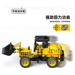 ZHEGAO QL1226 1226 non  XE NÂNG LÙI bộ đồ chơi xếp lắp ráp ghép mô hình ENGINEERING TRUCK 385 khối