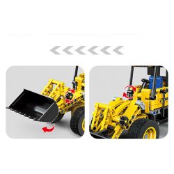 ZHEGAO QL1226 1226 non  XE NÂNG LÙI bộ đồ chơi xếp lắp ráp ghép mô hình ENGINEERING TRUCK 385 khối