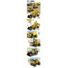 ZHEGAO QL1295 1295 non  CÔNG NGHỆ MÁY ỦI 4 TỔ HỢP bộ đồ chơi xếp lắp ráp ghép mô hình ENGINEERING TRUCK
