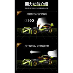 TOP TOY TC1703 1703 non  CÔNG THỨC XE LÙI bộ đồ chơi xếp lắp ráp ghép mô hình Speed Champions Racing Cars Đua Xe Công Thức 443 khối