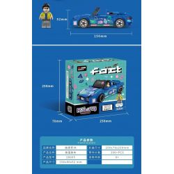 Decool 28005 Jisi 28005 non  BENYIJUECHEN LÙI XE bộ đồ chơi xếp lắp ráp ghép mô hình ROADSTER 306 khối