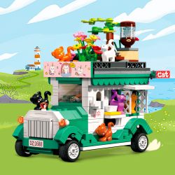 ZHEGAO DZ7006 7006 non  XE GA MÈO bộ đồ chơi xếp lắp ráp ghép mô hình CAT WAGON 594 khối