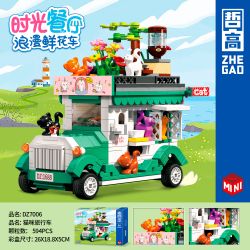 ZHEGAO DZ7006 7006 non  XE GA MÈO bộ đồ chơi xếp lắp ráp ghép mô hình CAT WAGON 594 khối