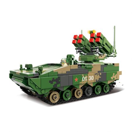 WOMA C0130 0130 non  XE CHIẾN ĐẤU DẪN ĐƯỜNG TÊN LỬA CHỐNG TĂNG HONGJIAN-10 bộ đồ chơi xếp lắp ráp ghép mô hình Military Army Quân Sự Bộ Đội 748 khối