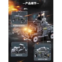 WOMA C0886 0886 non  XE BỌC THÉP HẠNG NHẸ SD.KFZ.222 bộ đồ chơi xếp lắp ráp ghép mô hình Military Army MILITARY LIGHT ARMORED VEHICLE Quân Sự Bộ Đội 220 khối