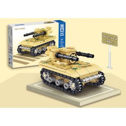 ZHEGAO QL2134 2134 non  8 TỔ HỢP XE TĂNG BÁNH XÍCH MINI bộ đồ chơi xếp lắp ráp ghép mô hình Military Army Quân Sự Bộ Đội 1176 khối