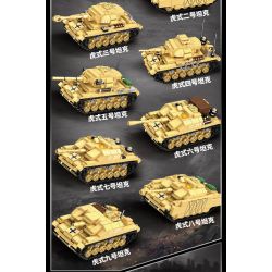 WOMA C0882 0882 non  XE TĂNG TIGER 9 TRONG 1 bộ đồ chơi xếp lắp ráp ghép mô hình Military Army TIGER TANK Quân Sự Bộ Đội 563 khối