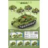 ZHEGAO QL0164 0164 non  KẾT HỢP XE TĂNG ĐƯỢC THEO DÕI 4 bộ đồ chơi xếp lắp ráp ghép mô hình Military Army Quân Sự Bộ Đội 730 khối