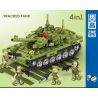 ZHEGAO QL0164 0164 non  KẾT HỢP XE TĂNG ĐƯỢC THEO DÕI 4 bộ đồ chơi xếp lắp ráp ghép mô hình Military Army Quân Sự Bộ Đội 730 khối