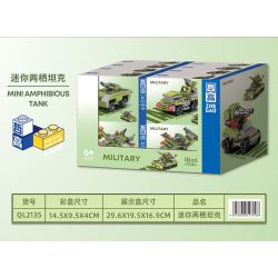 ZHEGAO QL2135 2135 non  XE TĂNG LỘI NƯỚC MINI 16 TỔ HỢP bộ đồ chơi xếp lắp ráp ghép mô hình Military Army Quân Sự Bộ Đội 686 khối