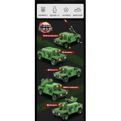 WOMA C0881 0881 non  XE BỌC THÉP HUMVEE bộ đồ chơi xếp lắp ráp ghép mô hình MILITARY 391 khối
