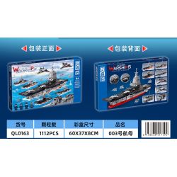 ZHEGAO QL0163 0163 non  HÀNG KHÔNG MẪU HẠM SỐ 003 bộ đồ chơi xếp lắp ráp ghép mô hình Military Army 003 AIRCRAFT CARRIER Quân Sự Bộ Đội 1112 khối